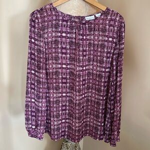 Liz Clairborne Pink Colorful Blouse Size XL